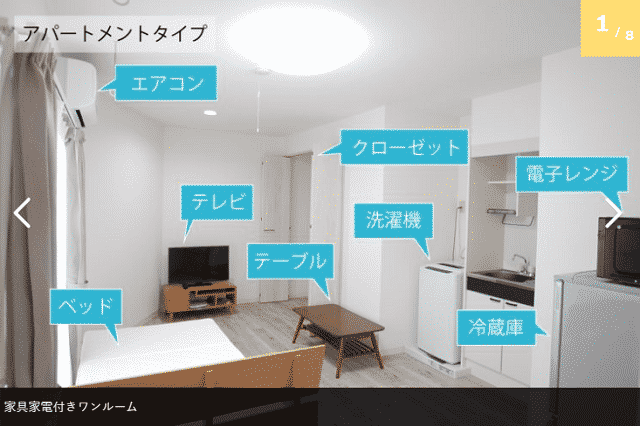 家具付アパートメント