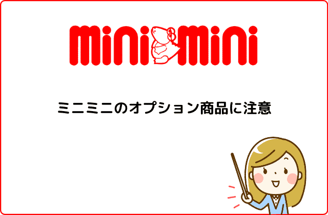 ミニミニのオプション商品に注意