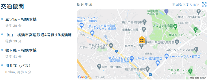 ビレッジハウス川井宿地図写真