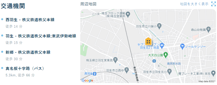 ビレッジハウス本川俣地図写真