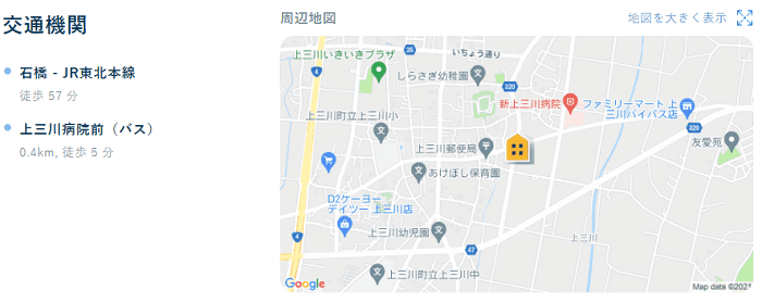 ビレッジハウス上三川地図写真