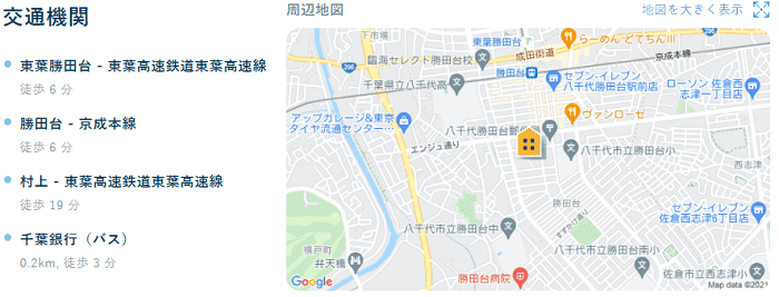 ビレッジハウス勝田地図写真